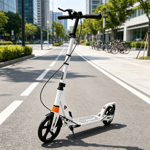 adult foldable scooter commuting scooter with comfortable handles and polyurethane wheels wide platform with strong load bearing capacity suitable for ordinary travel scooters