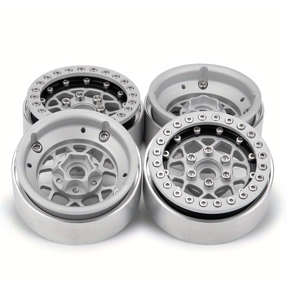 4pcs RC 1/10 Aluminum Alloy Wheel Rims Hex 12mm Adjustable Offset Gold ＆ Blue Color Fit for 1:10 RC On Road Drift Touring Car Tires