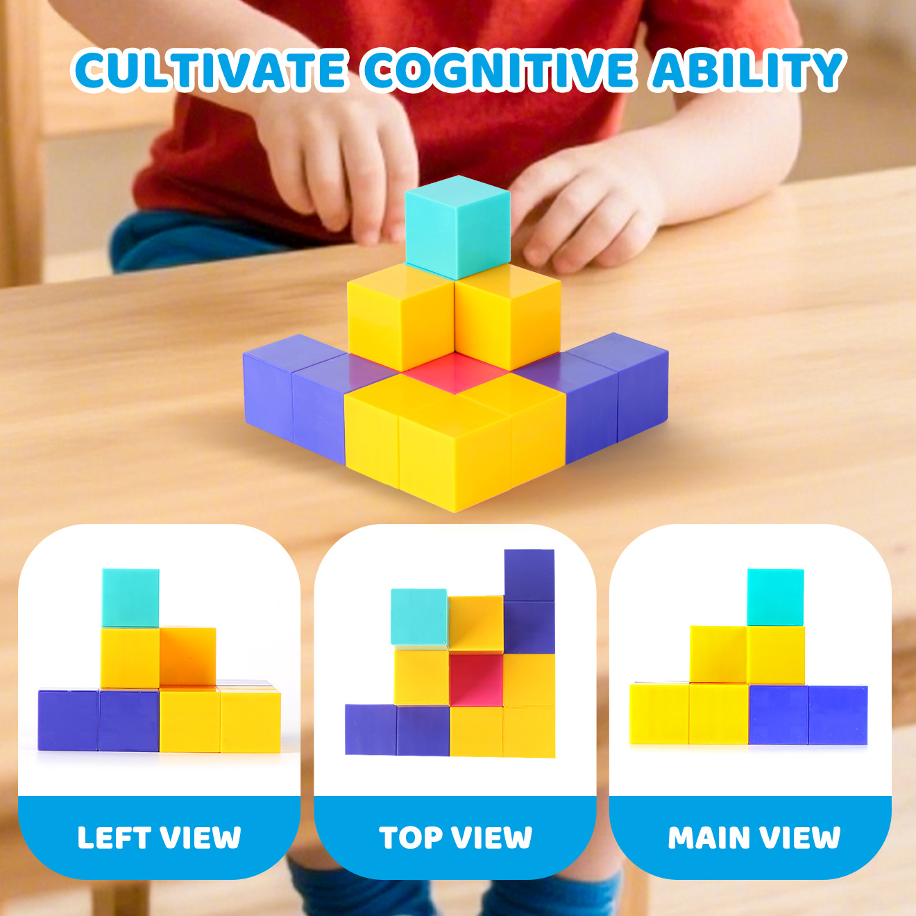 200pcs Colorful Magnetic Building Blocks and Cubes