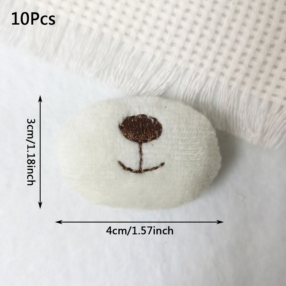 TEMU 10pcs Diy Eyes, Noses, And Mouths - Soft Fabric Accessories For Dolls, Stuffed Animals, And Craft Projects, Crafting Supplies | Design | Soft