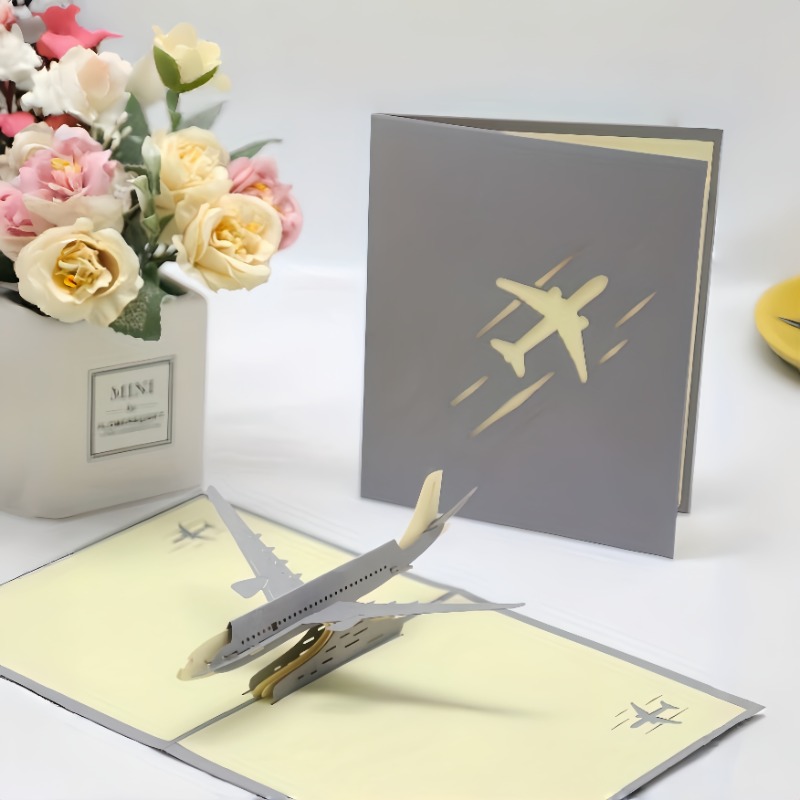 

3d Pop-up Plane Greeting Card - Birthdays, Office Parties & All