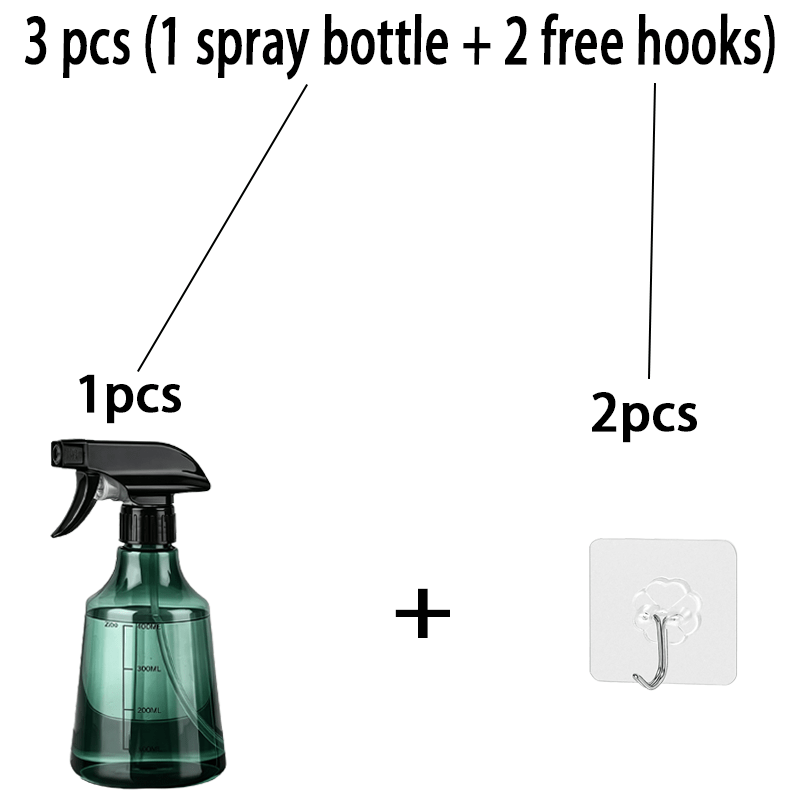 TEMU 3pcs(1 Spray Bottle+2 Free Hooks) Suitable For Watering Plants And Home Disinfection, Capacity: 400ml, Plant Watering Equipment| Spray Bottle|