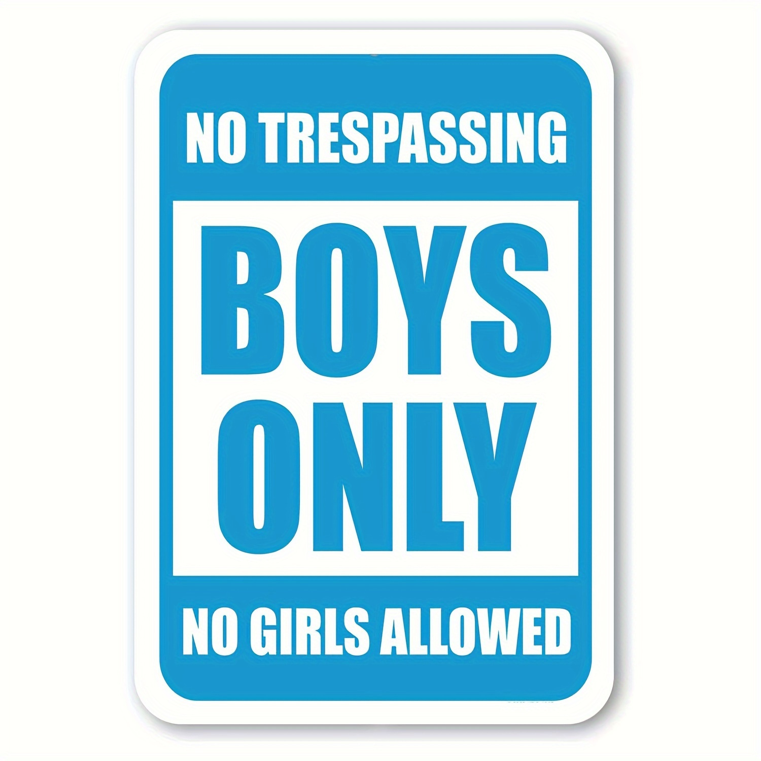 

1pc "boys No Allowed" Metal Tin - 9x12 , For & , Seasonal Decor, No Or Battery Needed,