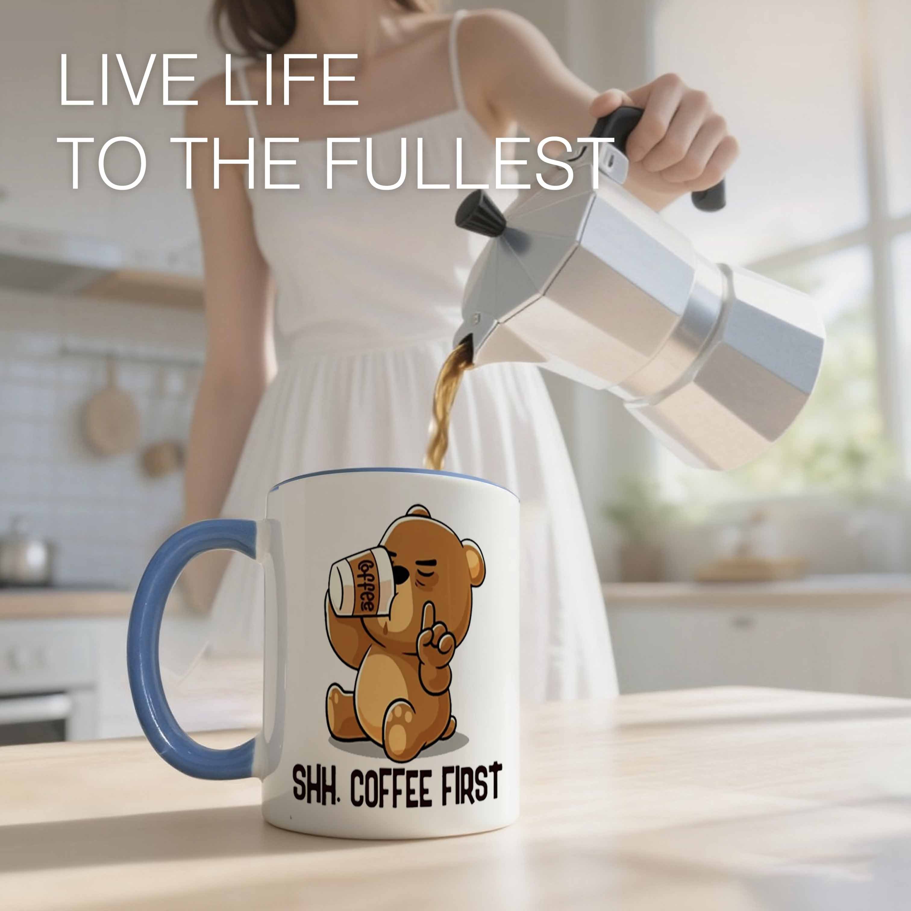 TEMU Nypig Kaffemugg Teddybjörn 11OZ360ml Present