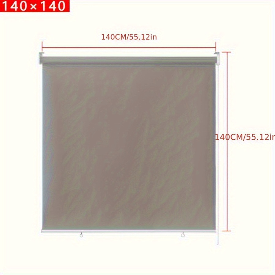 TEMU Gray Blackout Roller Blinds Outdoor Vertical Roller Blinds Balcony Roller Blinds Privacy Screens Sunshades Multiple Sizes Indoor And Outdoor