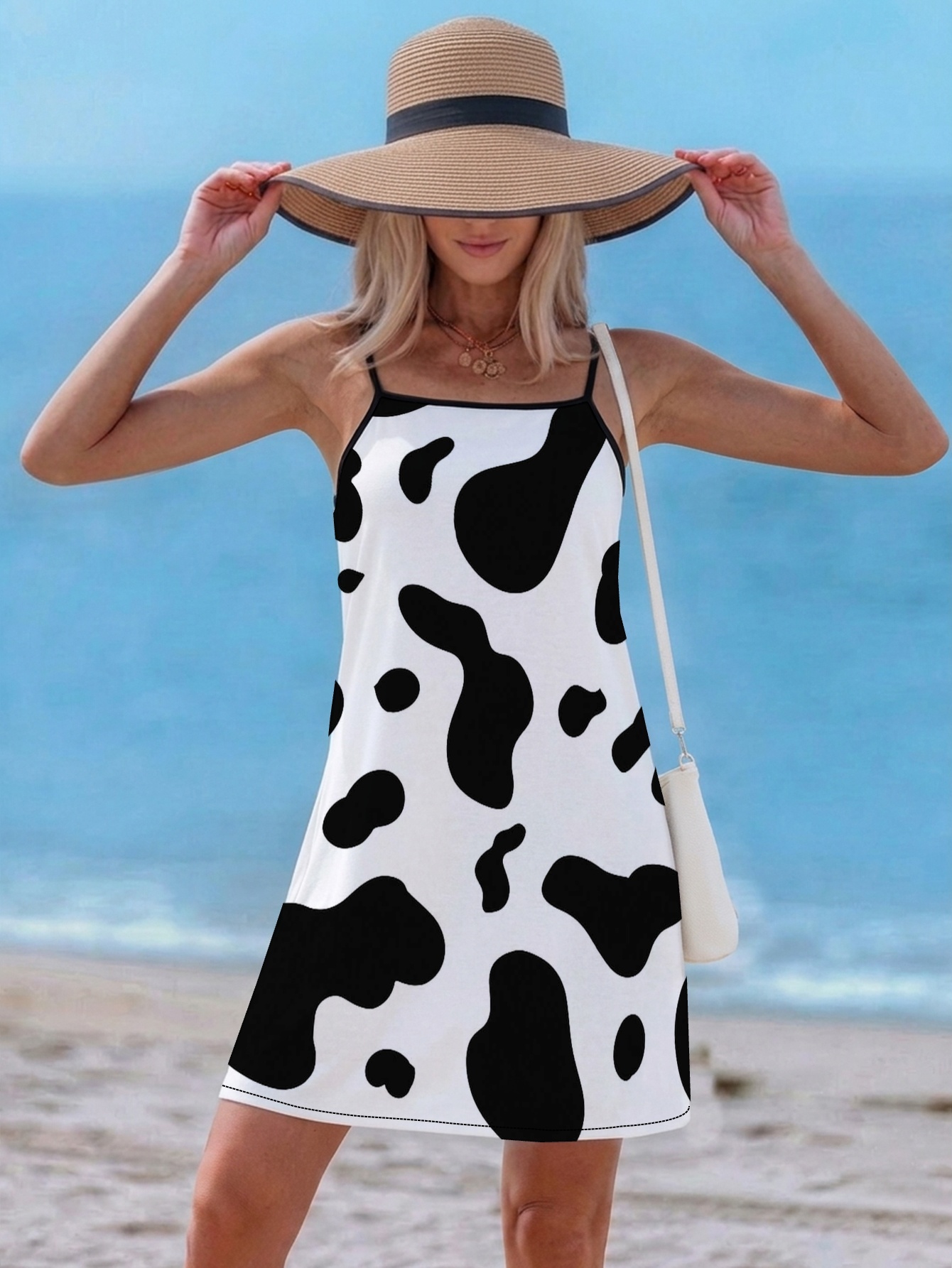 cow print dresses for women Black and White Color Matching Long Dress Summer Top XL : Clothing, Shoes & Jewelry Cow Print Maxi Dress Brown/Multi Cow Print Shirt Dress