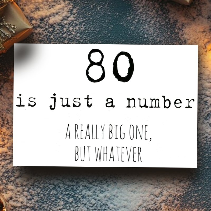 TEMU 1pc Humorous Birthday Card, Suitable For Celebrating 80th Birthday. Very Suitable For Teachers, , Parents, , , Aunts, Lovers, Or Elders