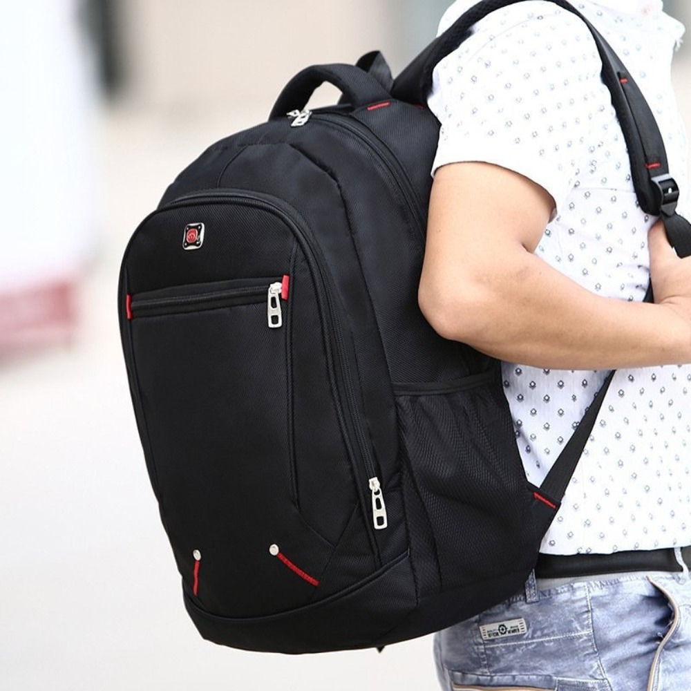 30l De Bag Street Rucksack Sport Reisen Arbeit Freizeit Schulrucksack Herren Schwarz