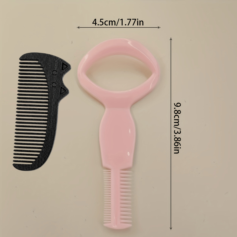 TEMU Lot de 2 pièces (Recourbe-cils [protecteur pour ] + Peigne portable) Pochoir pour eyeliner, Protège-mascara, Brosse à mascara avec peigne,
