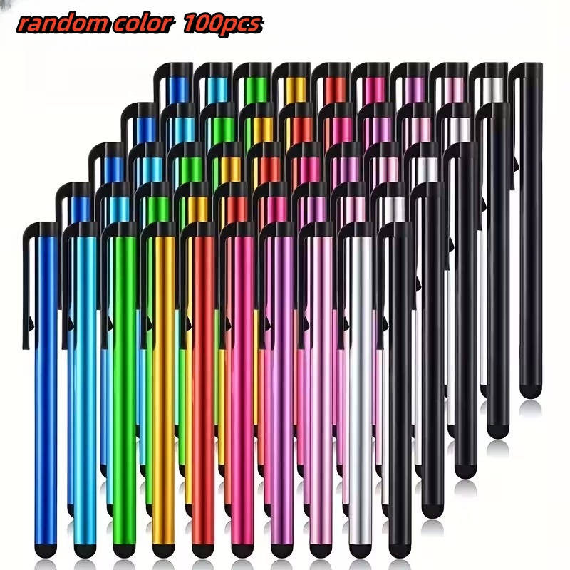 TEMU Juego de 50/100 piezas de bolígrafos aleatorios compatibles con iPad, tabletas/smartphones for Galaxy - Bolígrafo de precisión con punta de goma