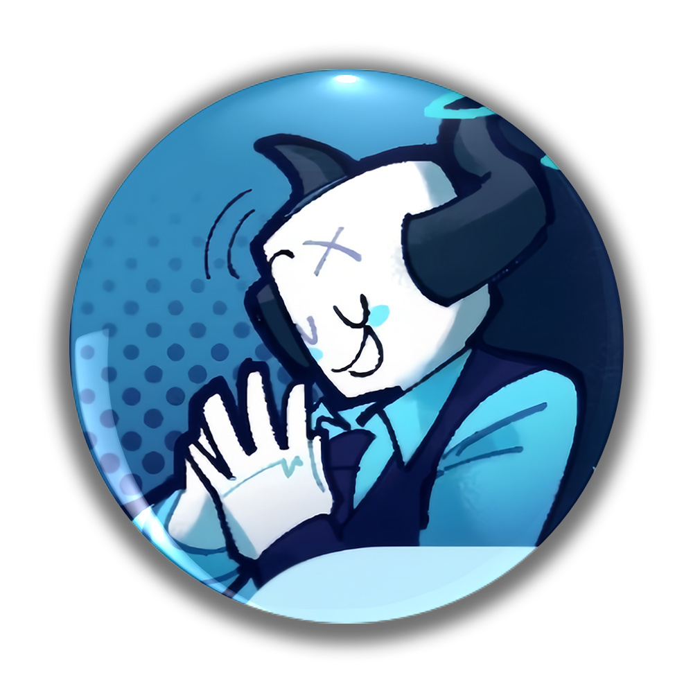 TEMU Men's Fashion Brooch/ Pin - Anime Cartoon Circular Badge - Unisex - Suitable For Fun Gifts Between Family, , - Suitable For Accessories Such As