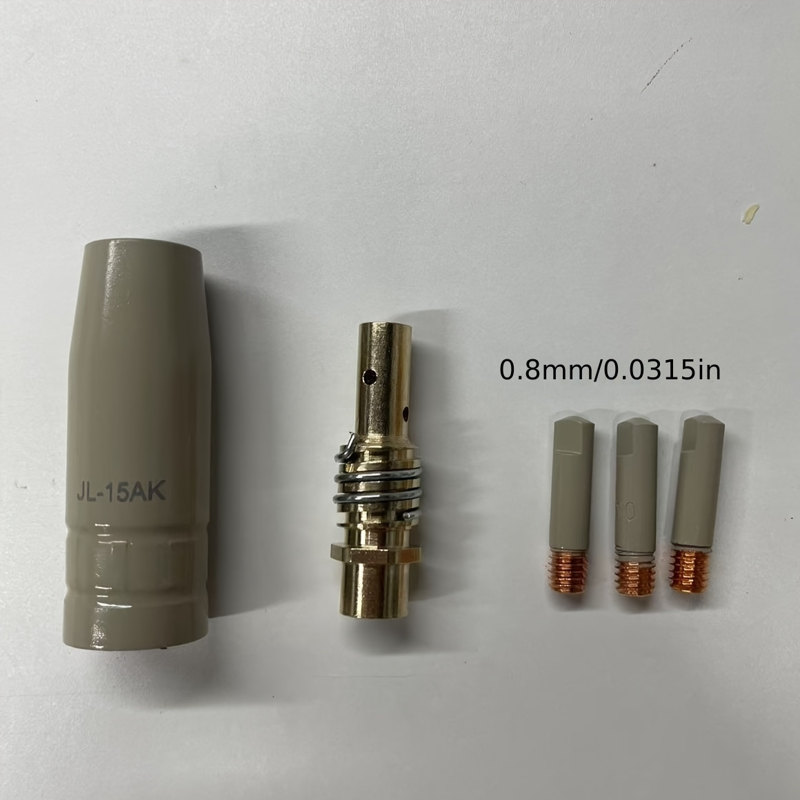 Image of 5pcs/set, Mb 15ak Coated Nozzles, Protective Nozzle And Rod Holder Combination, 0.8/1.0/1.2mm 3 Nozzles With 1 Protective Nozzle And Rod Holder Professional Set, Mig Mag Welding Torch Nozzle Kit