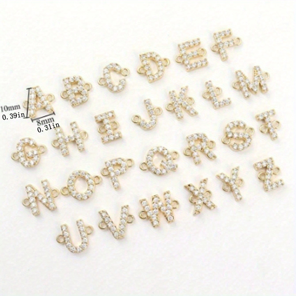 TEMU 1pc, Synthetic A-z Alphabet Stainless Steel Bracelet Jewelry Gift