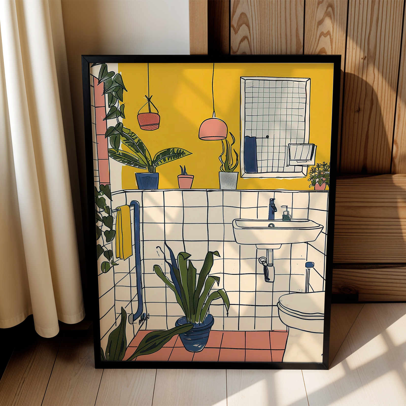 TEMU 1pc, Wall Art, Vintage Poster, Hand Wash , Fun Bathroom Art, Modern Bathroom Decor, Guest Bathroom Signs, Unique Housewarming Gift, Wall Decor,