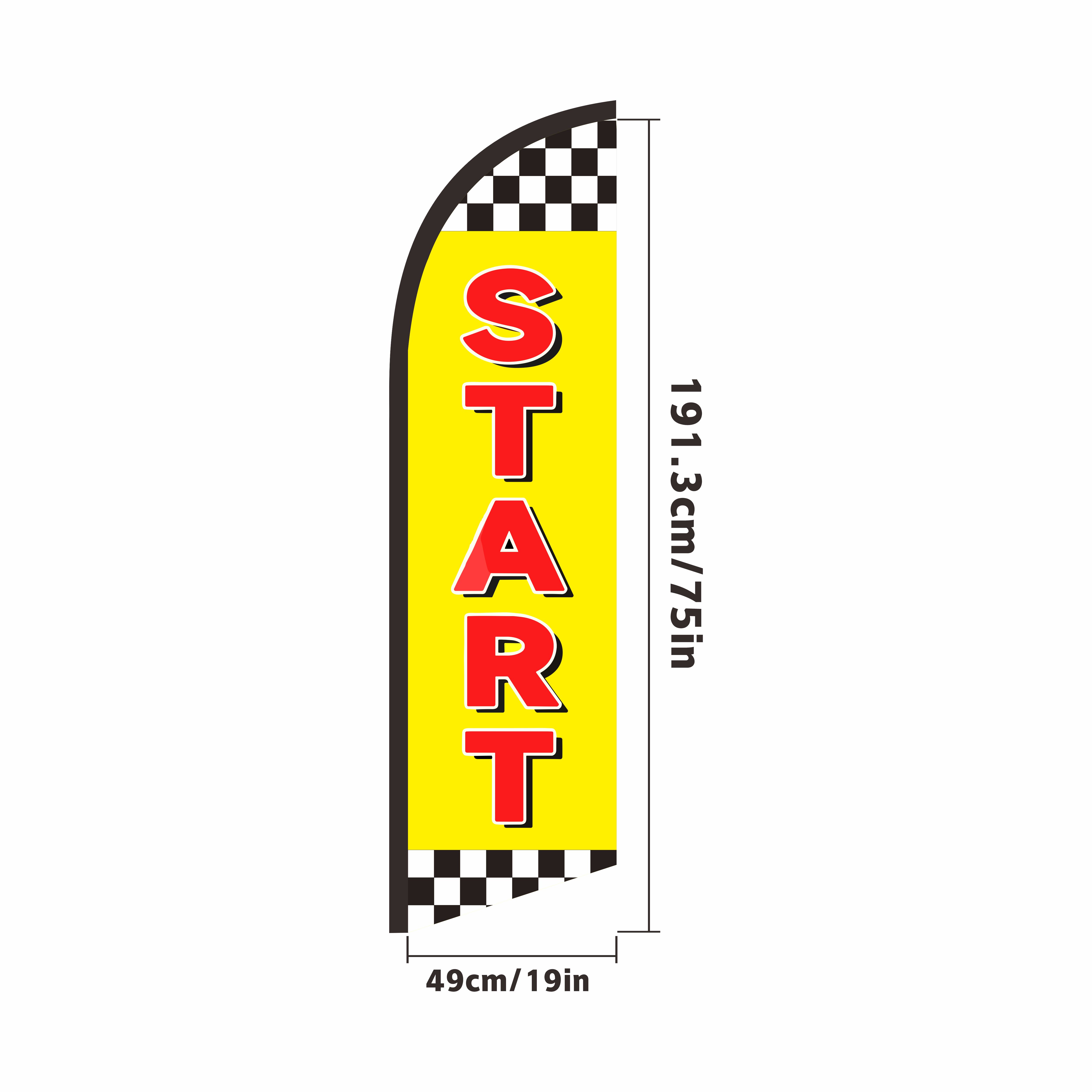 6.5-foot Heavy-duty Boarding/flight Flag - Outdoor Banner With Red And White Checkered Pattern, Polyester Fabric, Suitable For Racing, Events,