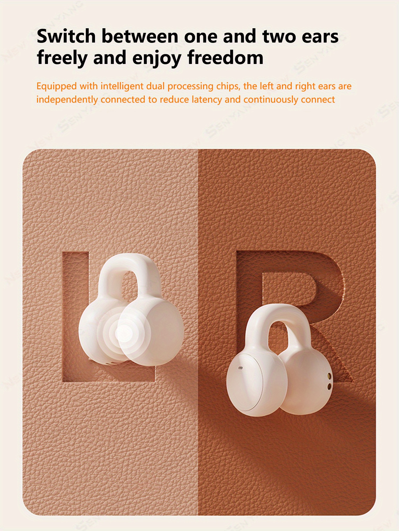 2025 New Design True Wireless Cartoon Camera with Music Clip-On Headphones for Couples, Mini Sports Earbuds, TWS 9D Hifi Stereo HD Calling, Stereo Cortical Earphones for Android And Iphone Music Cellphones, Smart Earpieces Headphones