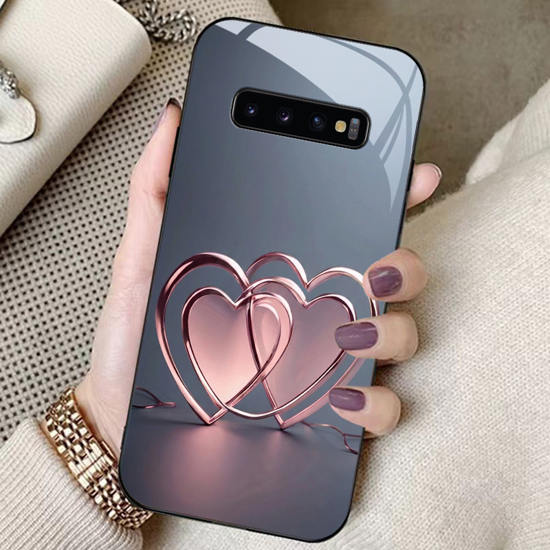 TEMU Phone Case: Elegant Rose Phone Case Suitable For S7/s8/s9+/s10/s20/s21/s22/s23/s24/s25/lite/e/edge/plus//fe Models.minimalist Interlocking ,