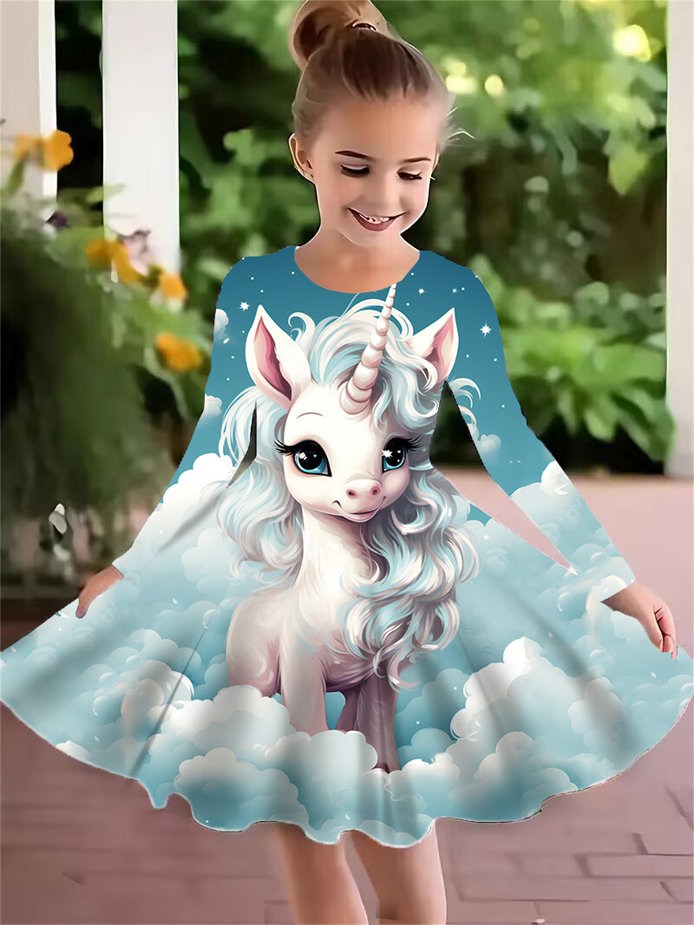 navy blue dress for baby girl Unicorn Princess Dress 2022 Autumn Toddler Kids Dresses For Girls Children  Birthday Party Halloween Christmas Costume 2 to 7 Y