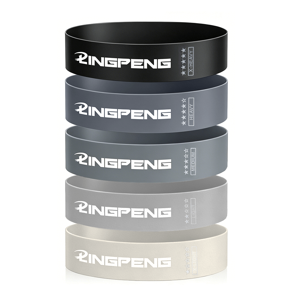 TEMU LINGPENG Ensemble de 5 bandes de résistance - Boucles élastiques pour fessiers et jambes, bandes élastiques de yoga pour débutants, bandes