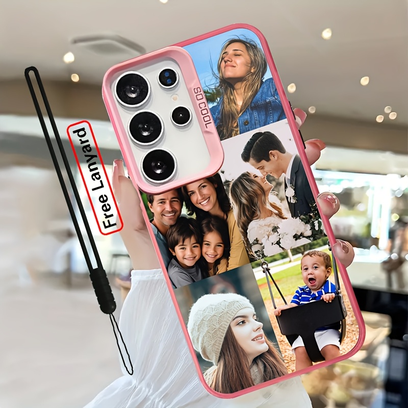 TEMU Phone Case: Diy Personalized Custom Case With Black Lanyard - Compatible For Galaxy S26, S25, S24, S23, S22 Ultra, Plus, Fe, A06, A07, A05, A14,