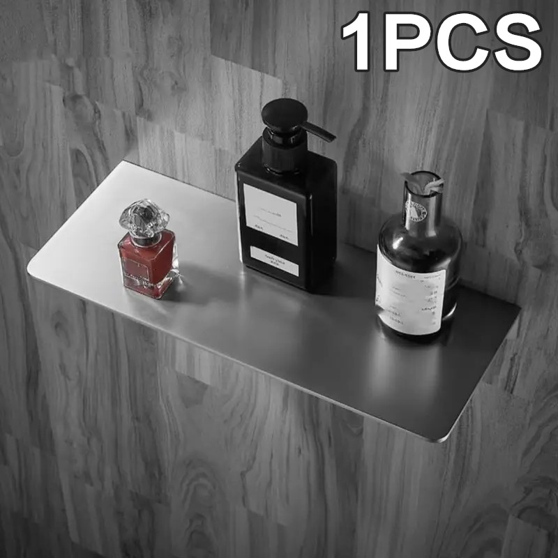 1pc/stainless Steel Wall-mounted Shelf, With A Modern And . No . Suitable For Bathroom Storage. Perfect For Household Storage. Applicable To . An Tool For The Bathroom