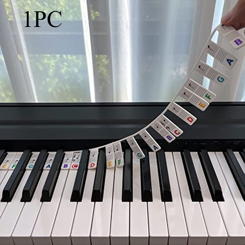 Full Piano Keys Labeled 52