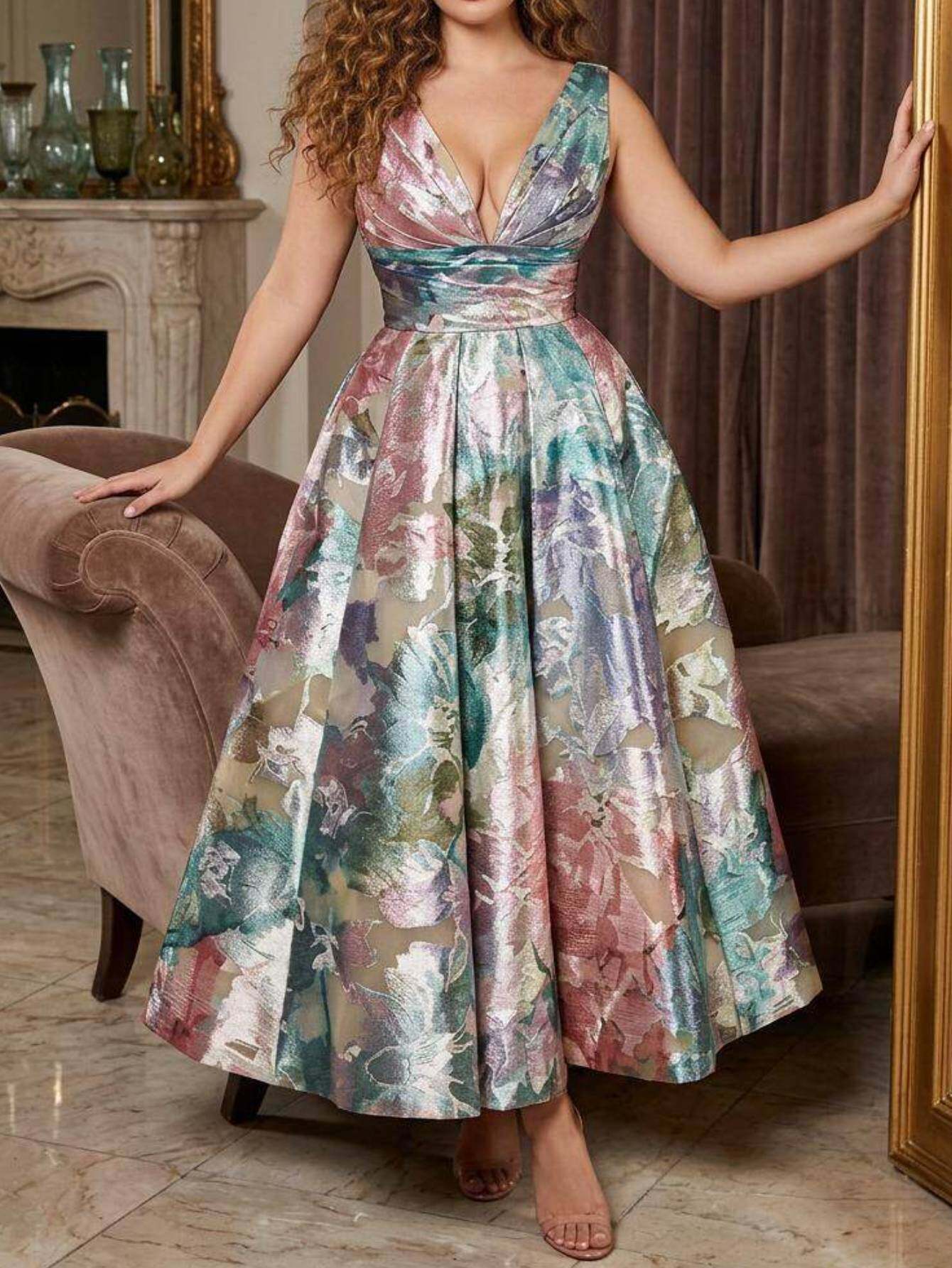 slim fit dress slacks Wedding Guest Dress With Pockets | Lace Bodice Dress for Women main image 0