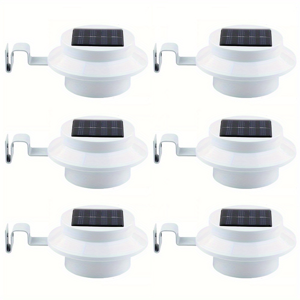 TEMU Led Fence Gutter Lights, Solar Fence Light, Auto Dark Landscape Lighting For Fences, Enclosures, Gardens, Outdoor Stair Light, For Railings,