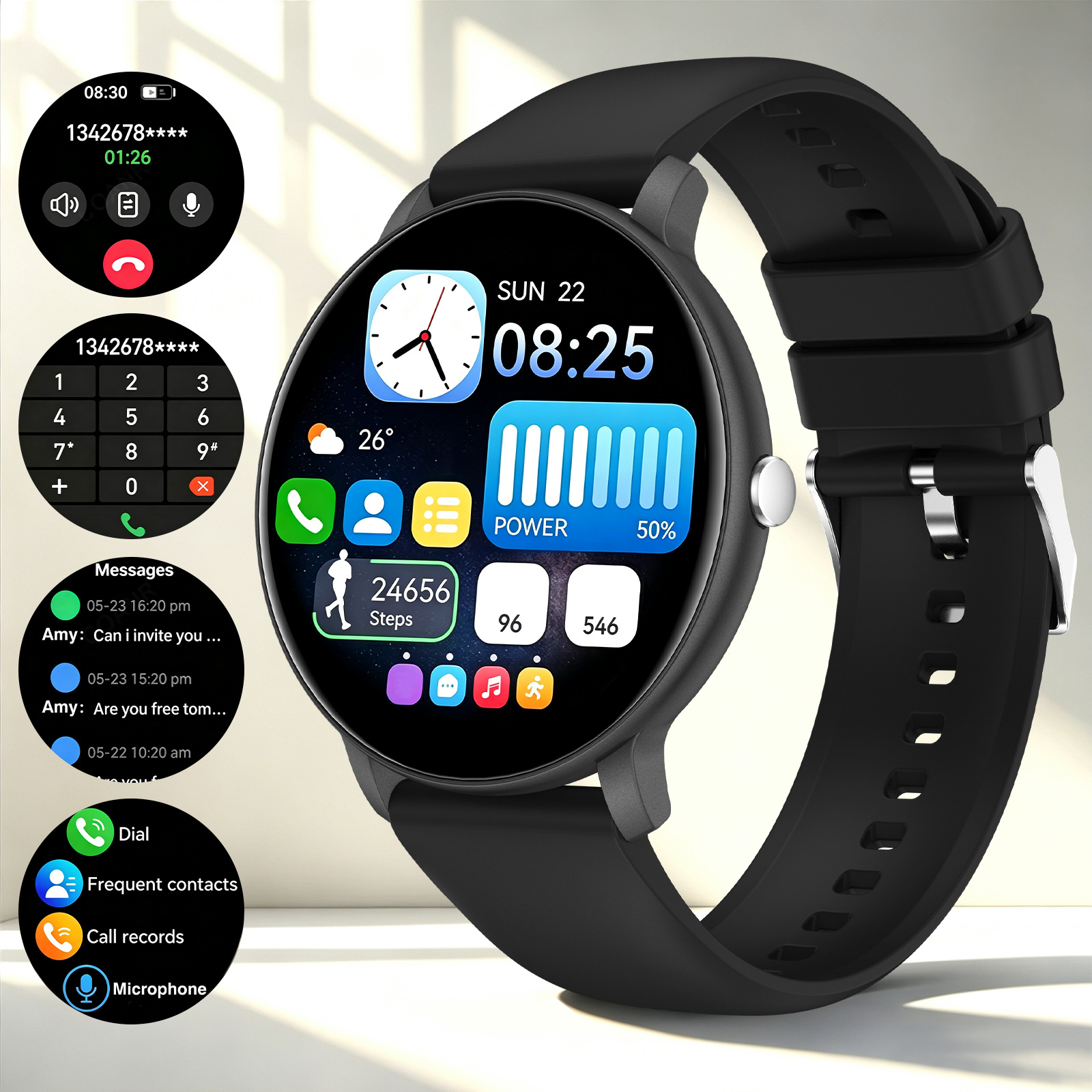 Top pick Newly Upgraded Large-Screen Full-Touch Smartwatch