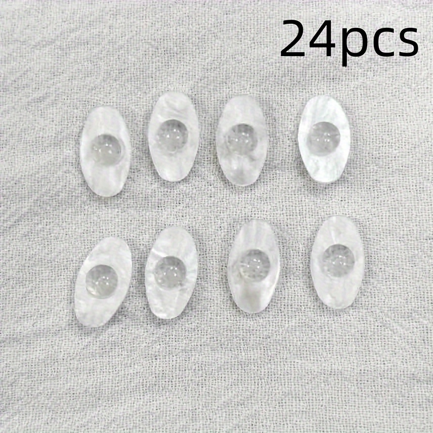 24pcs Transparent Acrylic Earring Backs Set- Silicone Ear Stud - Heavy-duty Support For Drooping Earrings- Universal Fit Earring Backings For Secure Hold