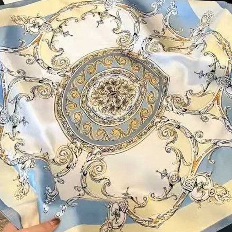 TEMU Sciarpa quadrata da donna 100% , motivo , stile casual, sciarpa da morbida ed elegante | Accessorio decorativo per | Palette di colori