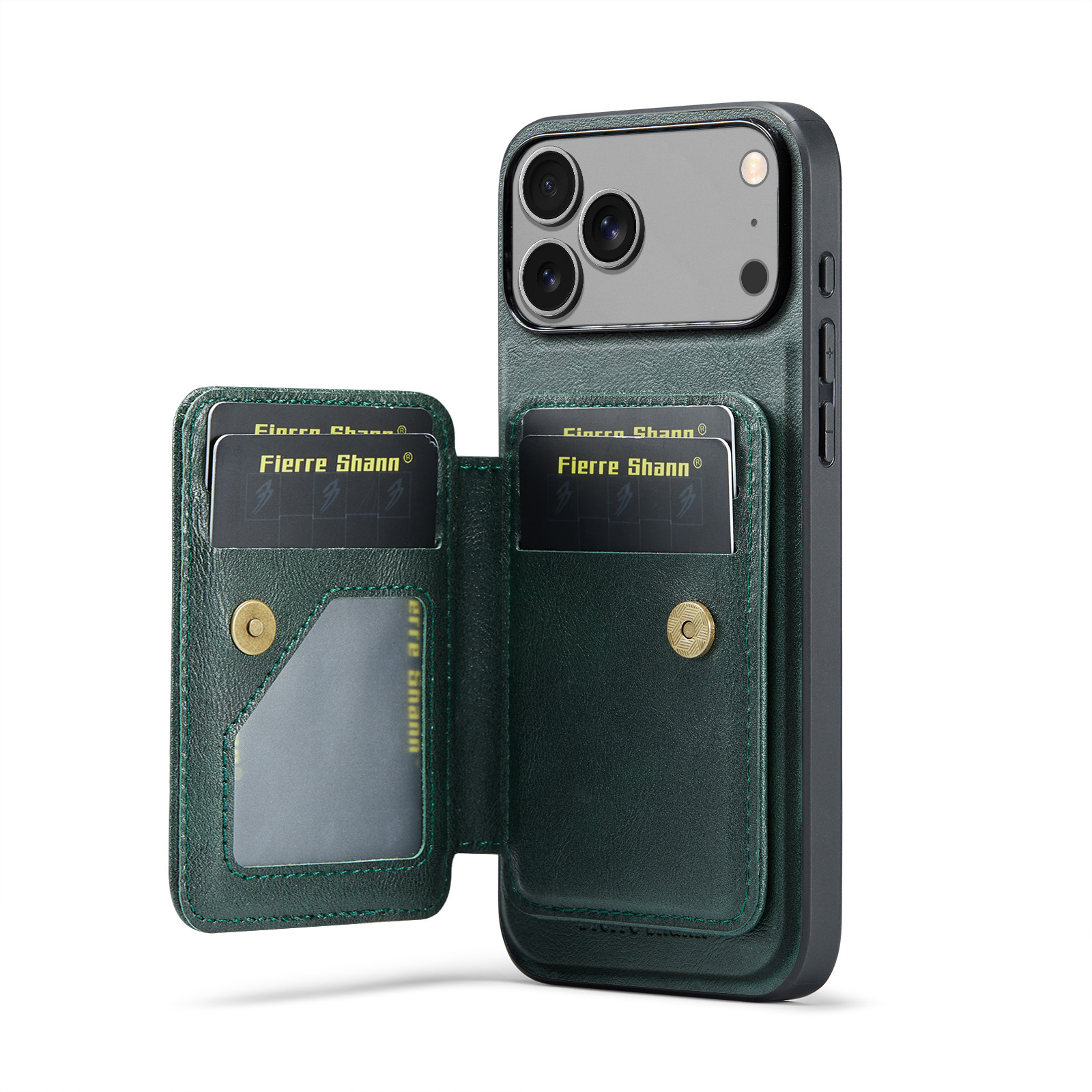 TEMU Phone Case - High-quality Faux Leather Card Holder Case For Iphone 17 Pro Max, Featuring A Portable Stand And Complete Protection, Along With A