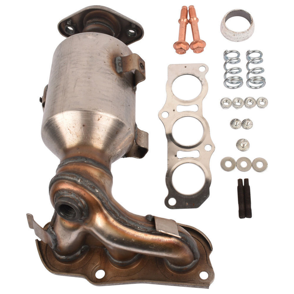 Image of 1 Set Metal Catalytic Converter Kit Replacement For C1 For For Aygo 1.0 - Oe 171400q010 0342k0 0342k8