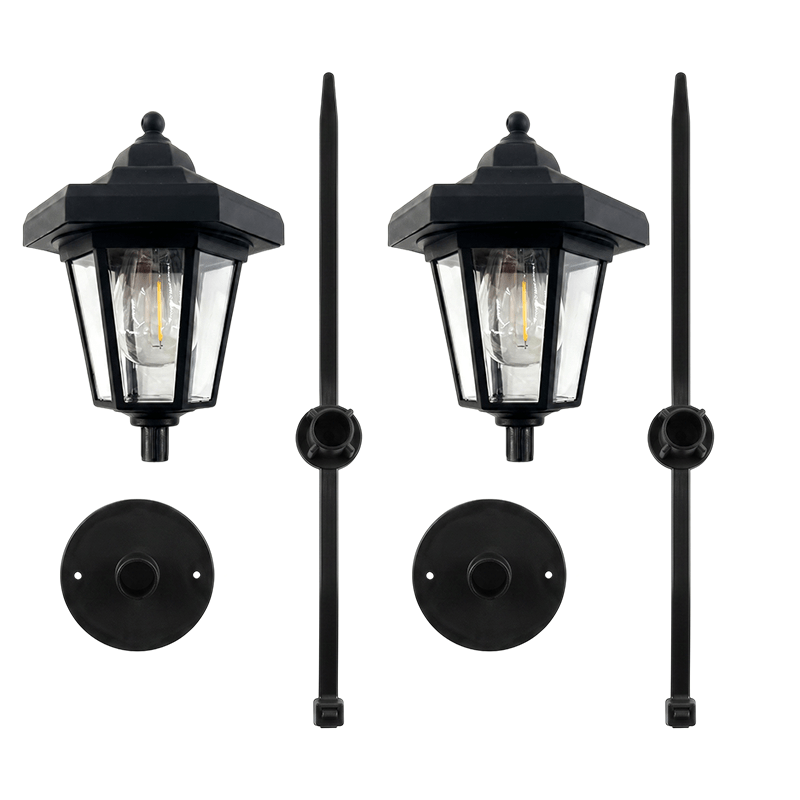 TEMU 2pcs Vintage-style Outdoor Solar Lights, Mounting Options: Solar Lanterns With A Threaded Base Or Secured With Cable Ties; Vintage Led Lights,