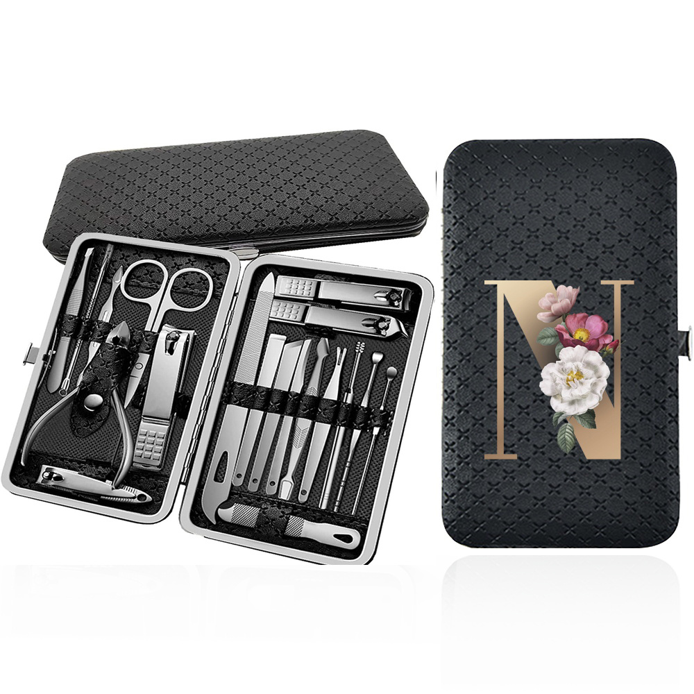 Portable 19pcs Nail Clipper Set with Beauty Tools