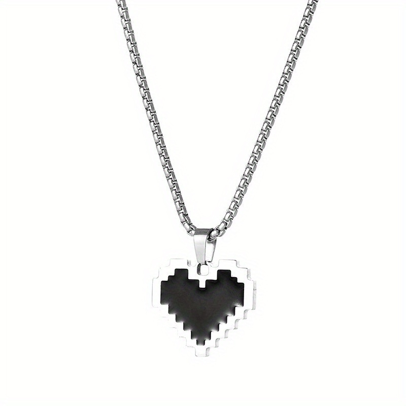 TEMU 1pc Pendentif Décoratif Cœur Créatif, Collier Street Hip Hop, Chaîne de Pull Polyvalente