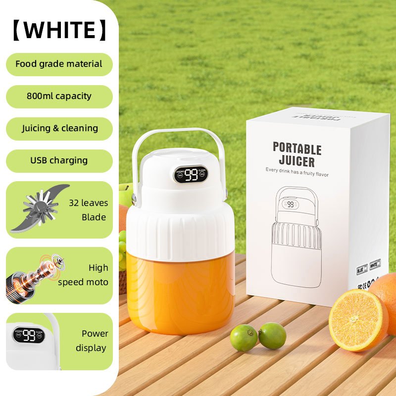 Home Fruit Juicer,   Display   Bucket Juicer, Multifunctional Electric Mini Portable, 800Ml Large Capacity   And Vegetable Juicer Multifunctional Fresh Juice Machine, with Lithium Battery