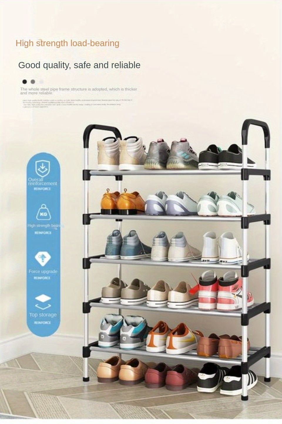 multi layer shoe storage rack with 3 4 5 6 layers designed to be dustproof and space saving for home and   use   organizing shoes in the entrance bedroom or living room details 3