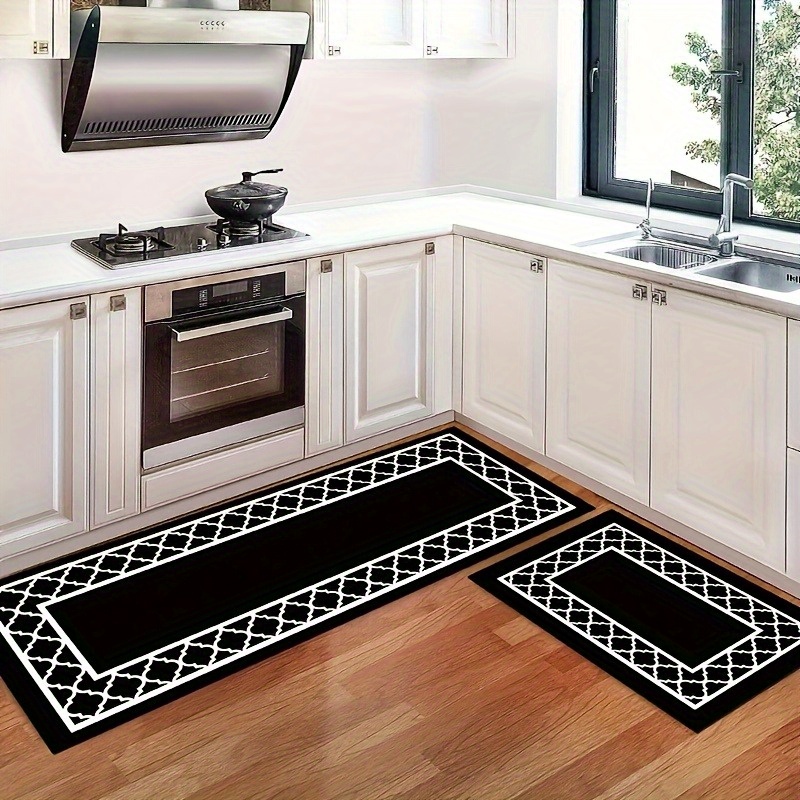 TEMU 2/3 tapis de cuisine à motif géométrique, printemps été, thème extérieur, tapis de sol, adaptés pour , , , de bain - Décoration intérieure en