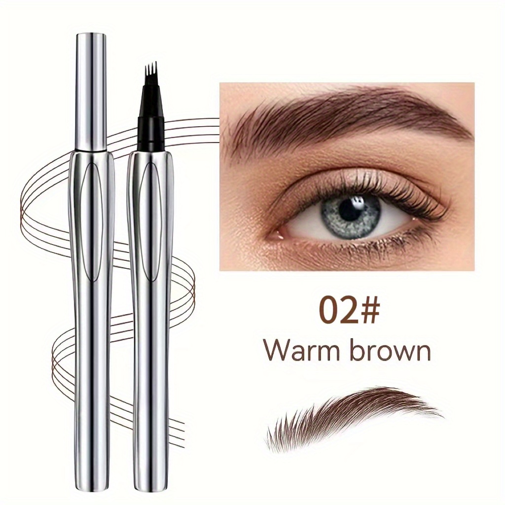 Waterproof & Sweatproof Eyebrow Pencil - Long-Lasting, Non-Fading Brow Makeup with   Tip for Precise Definition - Waterproof, Sweatproof Formula - Ideal for Everyday, Parties, Gym - Perfect Gift for Women (Valentine s, Birthday) - All Light Beige Types, Party Makeup, Sleek Metallic Look,   Application