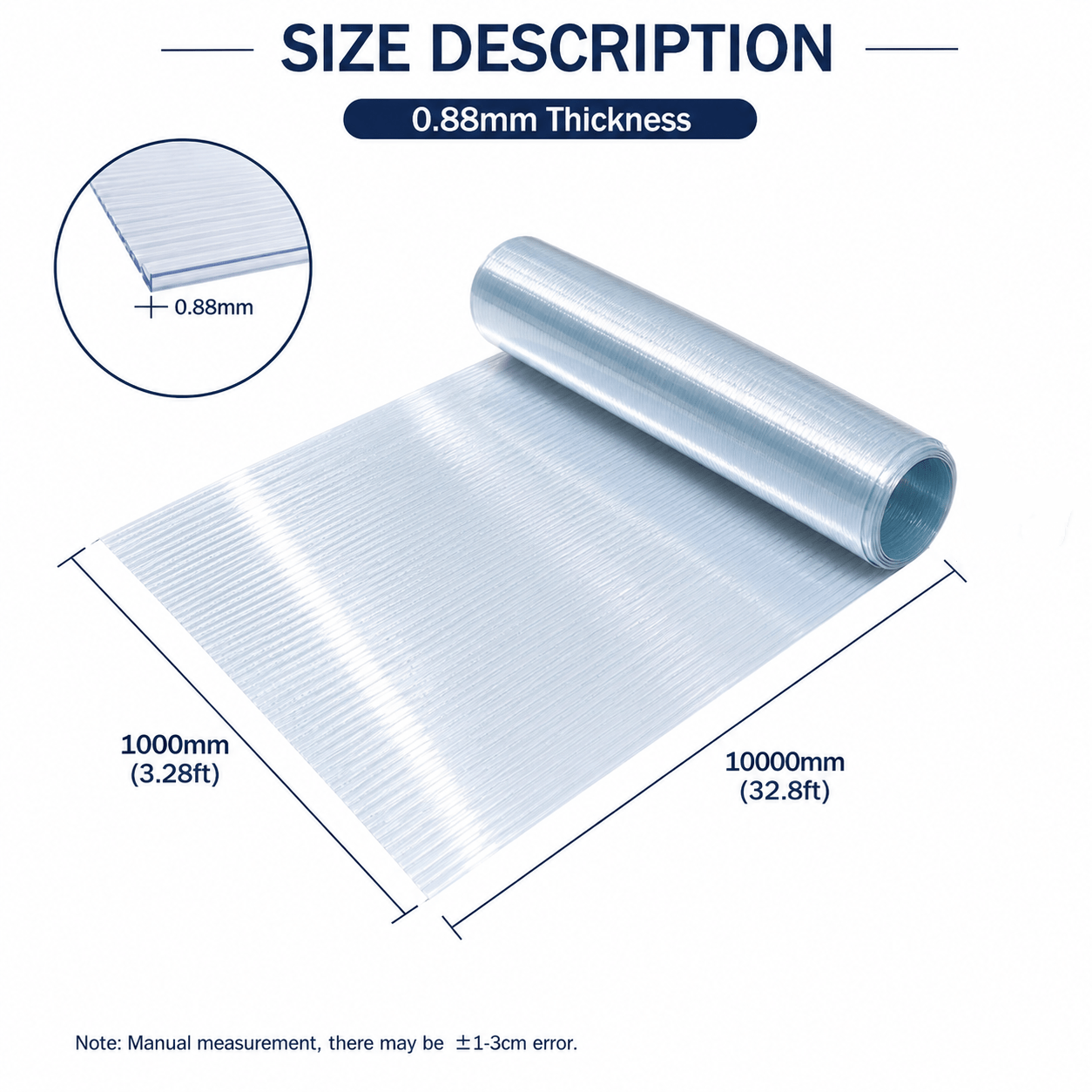 Waterproof Frp Corrugated Sheet Roll 0.88mm Thick, Flexible And For Diy Carport Awning