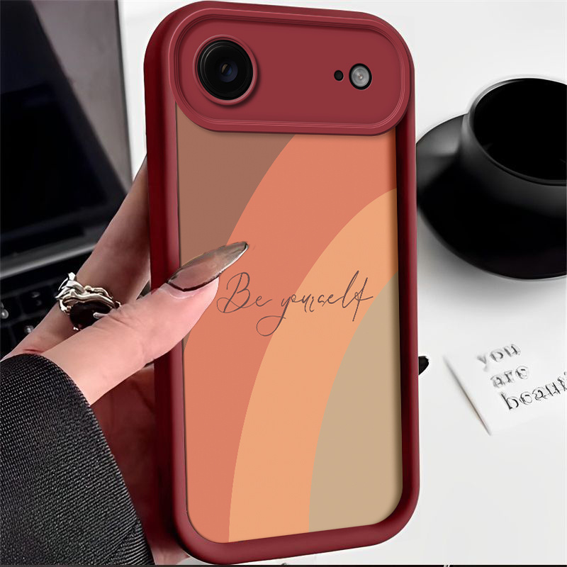 TEMU Phone Case: Color Block Phone Case For Iphone 17 Air Case Fall Protective Shockproof Soft Tpu Back Cover Casing Shell