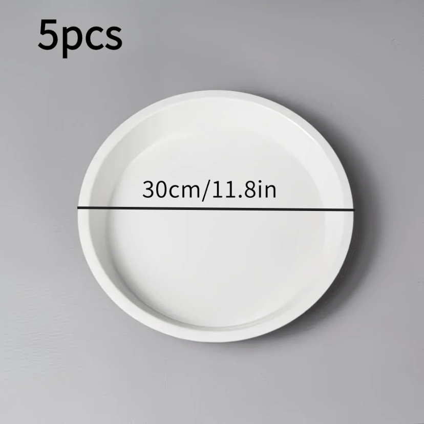 TEMU 5-pack Plastic Flower Pot Tray, Thickened Flower Pot Tray Plastic Flower Pot Water Catchment Tray Mobile Base Tray Household Flower Pot Base