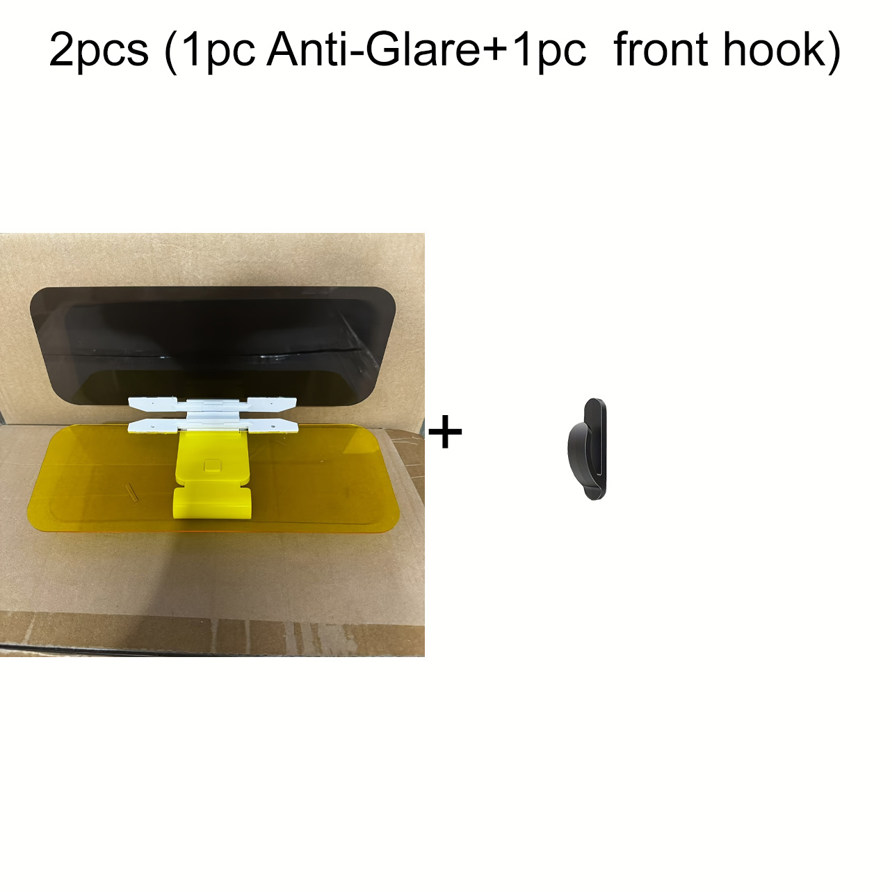 TEMU 2pcs (1pc +1pc Front Hook) Auto - Side Day And Night Sunshade, Suitable For Various Models, Green And For Enhanced Visibility And Driving