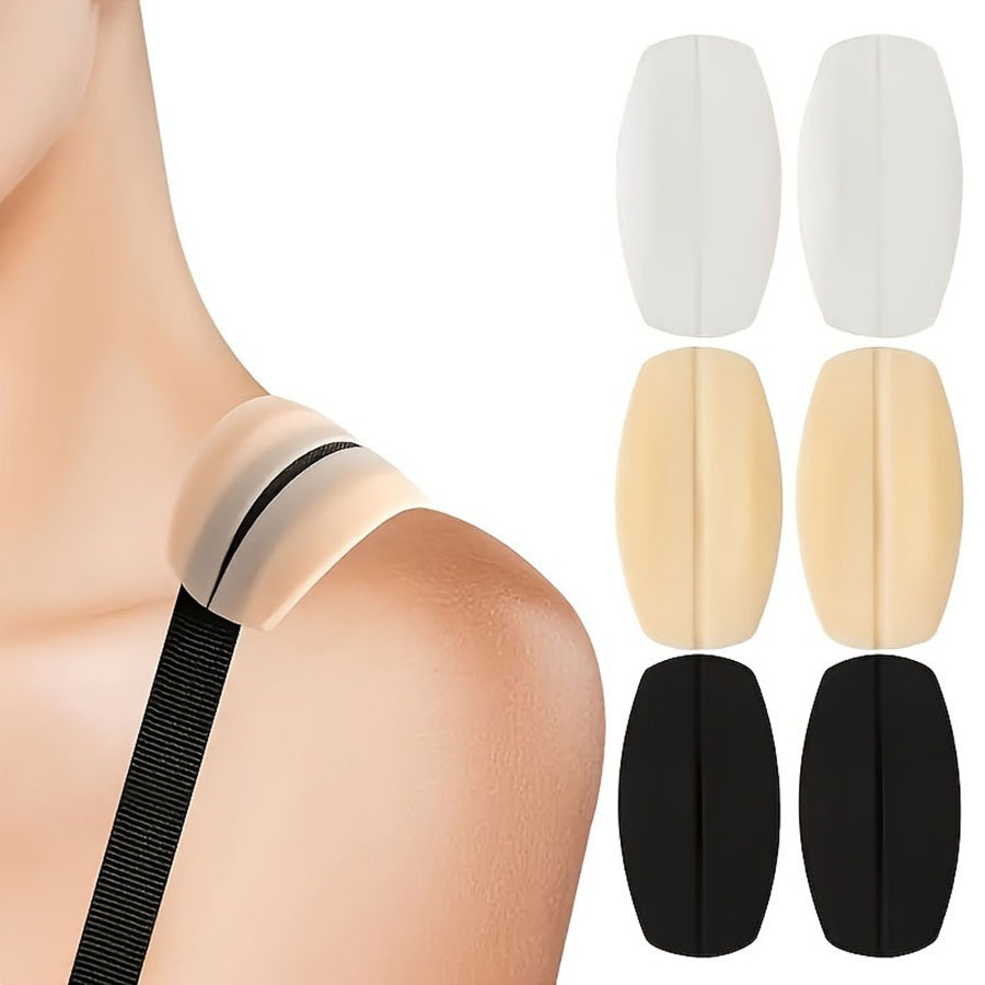 6-pack Non-slip Silicone Bra Strap Pads | Invisible, Comfortable, Non-slip Shoulder Pads, Specifically For Solid-color Bras