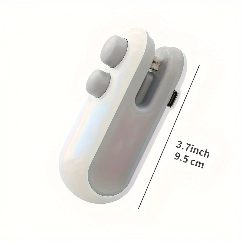 TEMU Kitchenware : Mini Sealer (1-2 Pack) Usb Rechargeable Snack Bag Sealer With Cutter And Magnetic Backing; Handheld Heat Sealer For Preserving