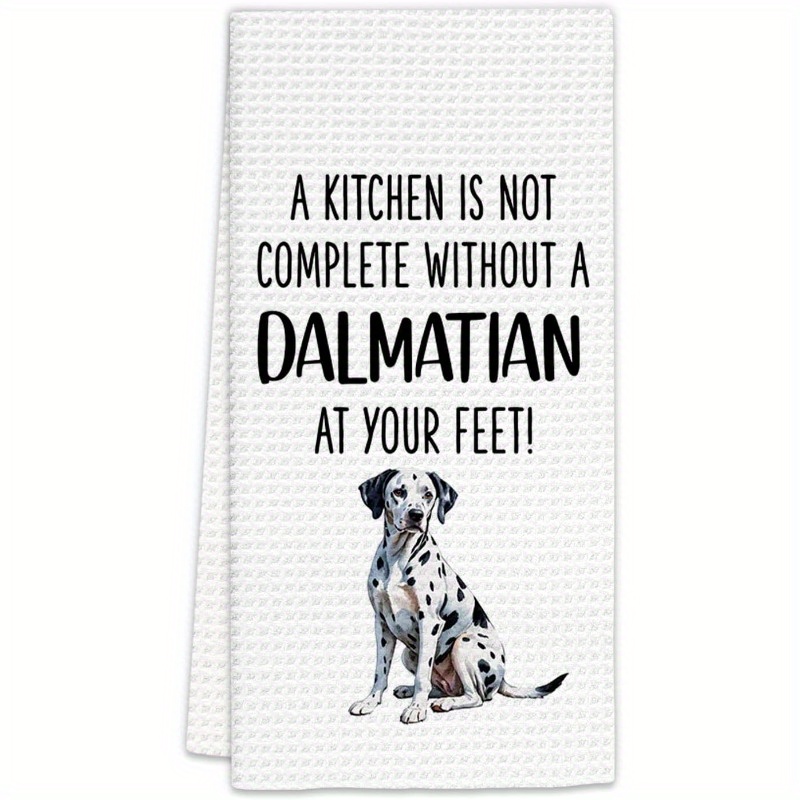 

Dalmatian : Polyester Kitchen Towel - 18x26 Inch, Machine Washable, Design For Home Decor