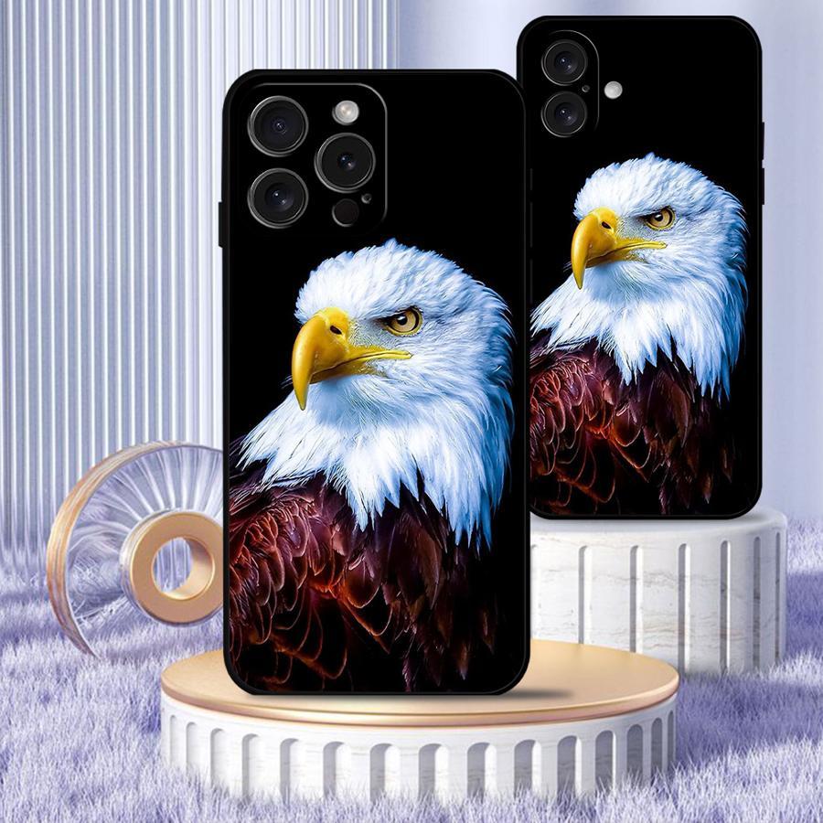 

Bald Eagle Design Phone Case Suitable For Pro Max, 15, 14 Plus, 13, 12, And 11, Featuring A Matte Silicone That Offers Shock Protection.