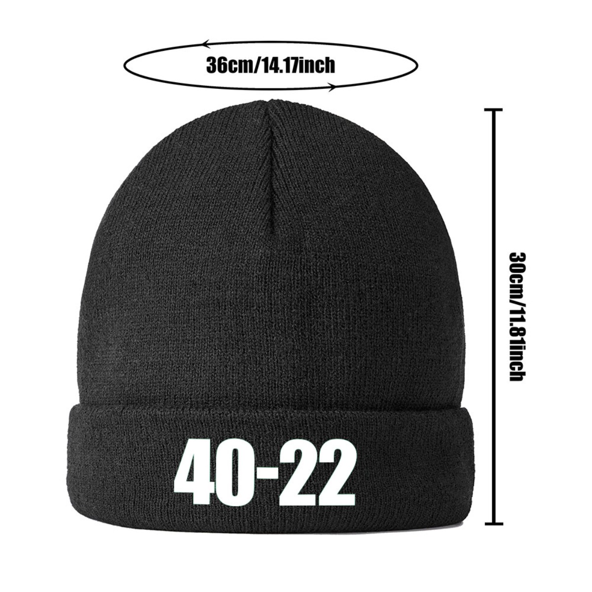 1pc 402Stylish   Beanie - Soft, Breathable & Comfortable Acrylic Knit Hat with 101.6-55.88cm Embroidery, Black,   Sports & Outdoor Activities,   Wear, Machine Washable, Outdoor Headwear | Modern Beanie | Soft Texture