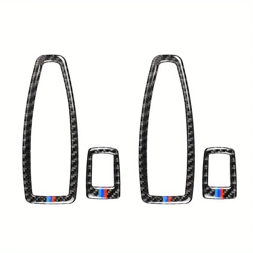 TEMU 4pcs Carbon Fiber Car Window Switch Frame Cover Trim Set, Suitable For 1 2 Gt F20 F21 F30 F34 2012-2016, Interior Auto Modification Parts,